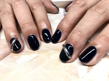 キャンアイドレッシー 三鷹ネイルサロン/ワンカラー+1本アート