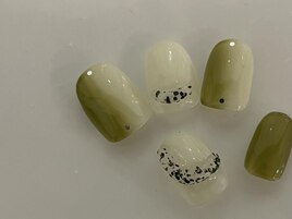 縦グラデーションぷっくりネイル