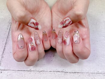 ネイル ビューティーマジック 葛西本店/リボンデザインネイル