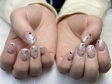 カナネイル(KANA.nail)/持ち込み宝石ミラーネイル