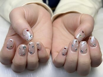 カナネイル(KANA.nail)/持ち込み宝石ミラーネイル
