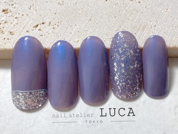ネイルアトリエルカ(nail atelier LUCA)/W-154 大人偏光パープルネイル