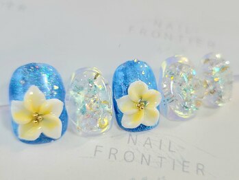 ネイルフロンティア 吉祥寺(NAIL FRONTIER)/F３Dプルメリアキラキラ17980円