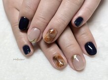 モフルール(Mofuleur)/深めネイビー×べっこう