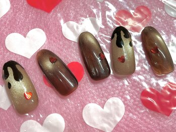 【トレンド】バレンタインネイル
