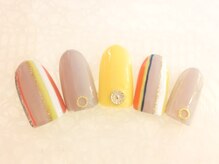 ネイルサロン ロゼオ(Nail salon Roseo)/■渋谷>7990円/マルチストライプ