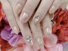 ダブルネイル(Double Nail)/【ほり】ミラー×ラメ