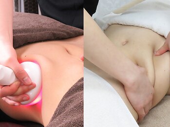 サロン ド グロウ 札幌店の写真/お腹・腰回りスッキリ♪【脂肪分解マシン+痩身リンパクラッシュ★60分￥4950】固まったセル脂肪を徹底分解!