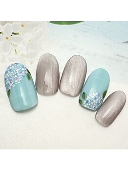 ラ カゼッタ(La casetta)/マグネット紫陽花ネイル