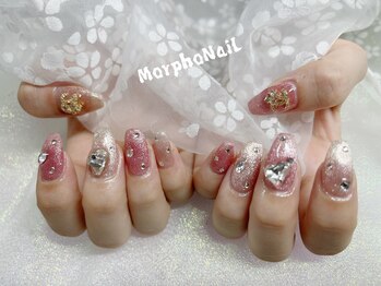 モルフォネイル(Morpho nail)/#ワンホンネイル