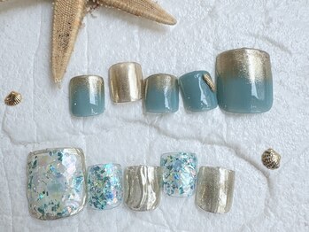 ネイルキュート アンド クールラッシュ 亀有店(nailcute & CoolLash)/夏のフットネイル