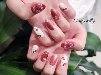 ネイルズアリー 立川店(Nails ally)/チェリー×ベイビーブーマー×冬
