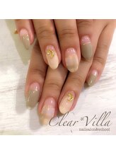 ネイルサロンクリアヴィラ(nail salon clear villa)/大人チェックネイル