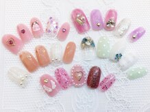 ネイルコレクション ピンク(Nail Collection Pink)/ジェル定額￥8990：シェル花