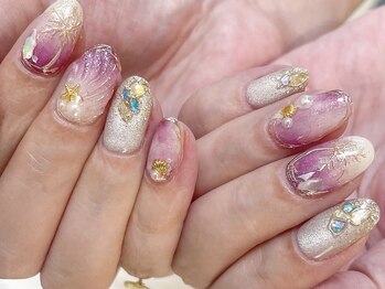 ヤシの木の夏ネイル8800円