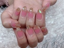レアネイル 新宿(le'a nail)/ワンホンネイル/ラメ