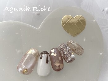 アグニークリッシェ(Agunik Riche)/【バレンタインネイル】