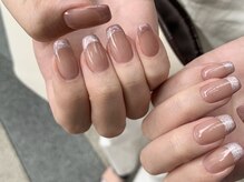 ネイル アヴァンス あべのルシアス店(Nail AVANCE.)/マグネットフレンチ　 