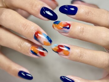 ビオトーププラス 銀座7丁目店(bio tope+)/ネイビーネイル銀座フィルイン