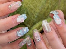 アイネイルズ 天神今泉店(I-nails)/【hinako】水色クロムスター