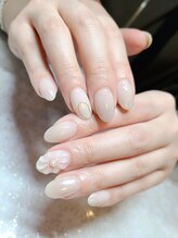 ネイルアンドまつげエクステ専門サロン スリー(THREE)/ぷっくりクリアフラワー