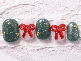 クリスマスリボンぷっくり¥9000