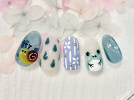 紫陽花ネイル