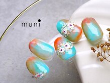 ムニネイル 心斎橋(muni NAIL)/絵画ネイル-花束