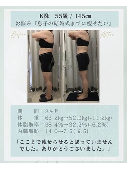 ビューティーストーリー 本店(BeautyStory)/3ヶ月-11.2kg！