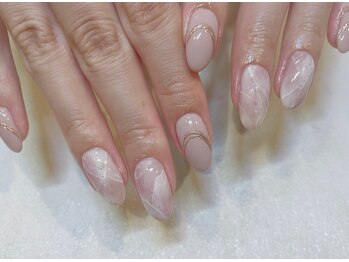 レアレアネイル(Lealeanail)/【パラジェル】大理石ネイル