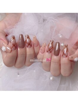 チェックデザイン ブラウン