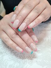 ネイルアンドまつげエクステ専門サロン スリー(THREE)/ビビットフレンチ