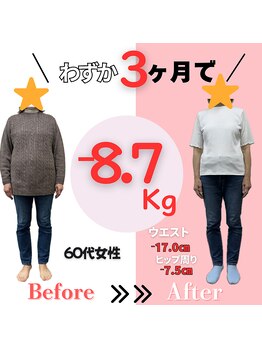 リバレイト(Liberate)/【６０台女性】-8.5Kgダイエット