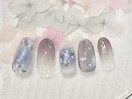 紫陽花ネイル