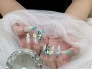 トロピカルフラワーネイル