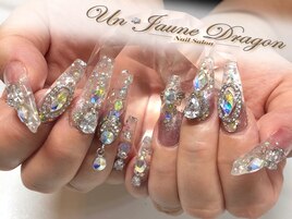 【ロングネイル】キラキラネイル