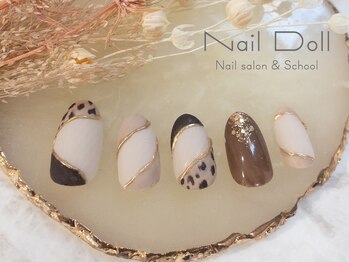 ネイルドール(Nail Doll)/マットレオパ×ミラー