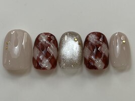 冬チェックラメマグ¥7550