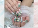 トロピカルフラワーネイル
