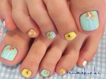 ネイルサロン 爪吉/カラフルなパステルボーダー♪