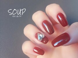 ボルドー カラー ハートストーン