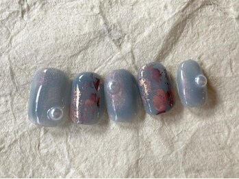 アイネイルズ 梅田店(I nails)/ブルーピンクホイルラメ¥7700