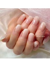 リッシュ ドゥ(RICHE deux)/うるちゅるん！冬の白グラネイル