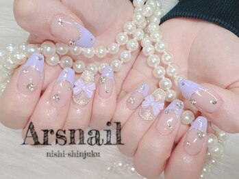 アルスネイル(Ars nail)/パープルフレンチネイル