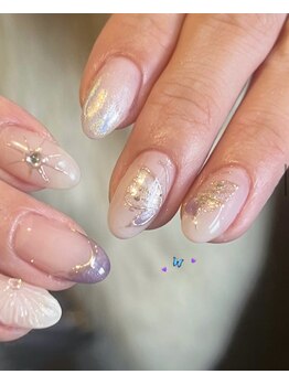 リアネイル(liaNail)/ラプンツェル風ネイル