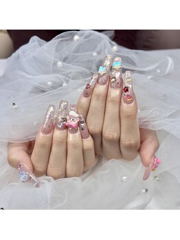 マミーフルール(Mamie fleur)/キラキラロングネイル☆