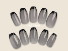 ファストネイル 札幌駅前店(FAST NAIL)/黒フレンチ/シンプル【※12406】