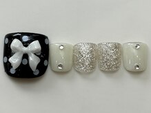 ネイルメゾン 天神店(NAIL MAISON)/リボンドットラメ¥8500