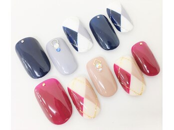 ネイルサロン クイール 小山店(NAIL SALON QUILL)/アーガイル+ストーン