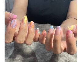 パステル　うねうねnail